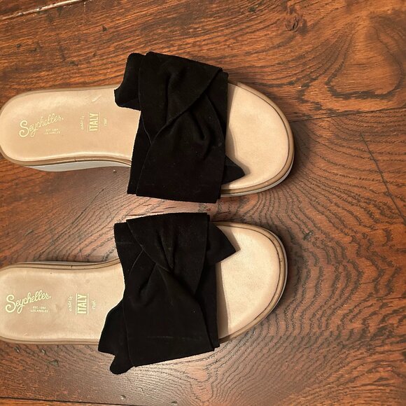 Seychelles Italian black suede slides - Picture 1 of 4